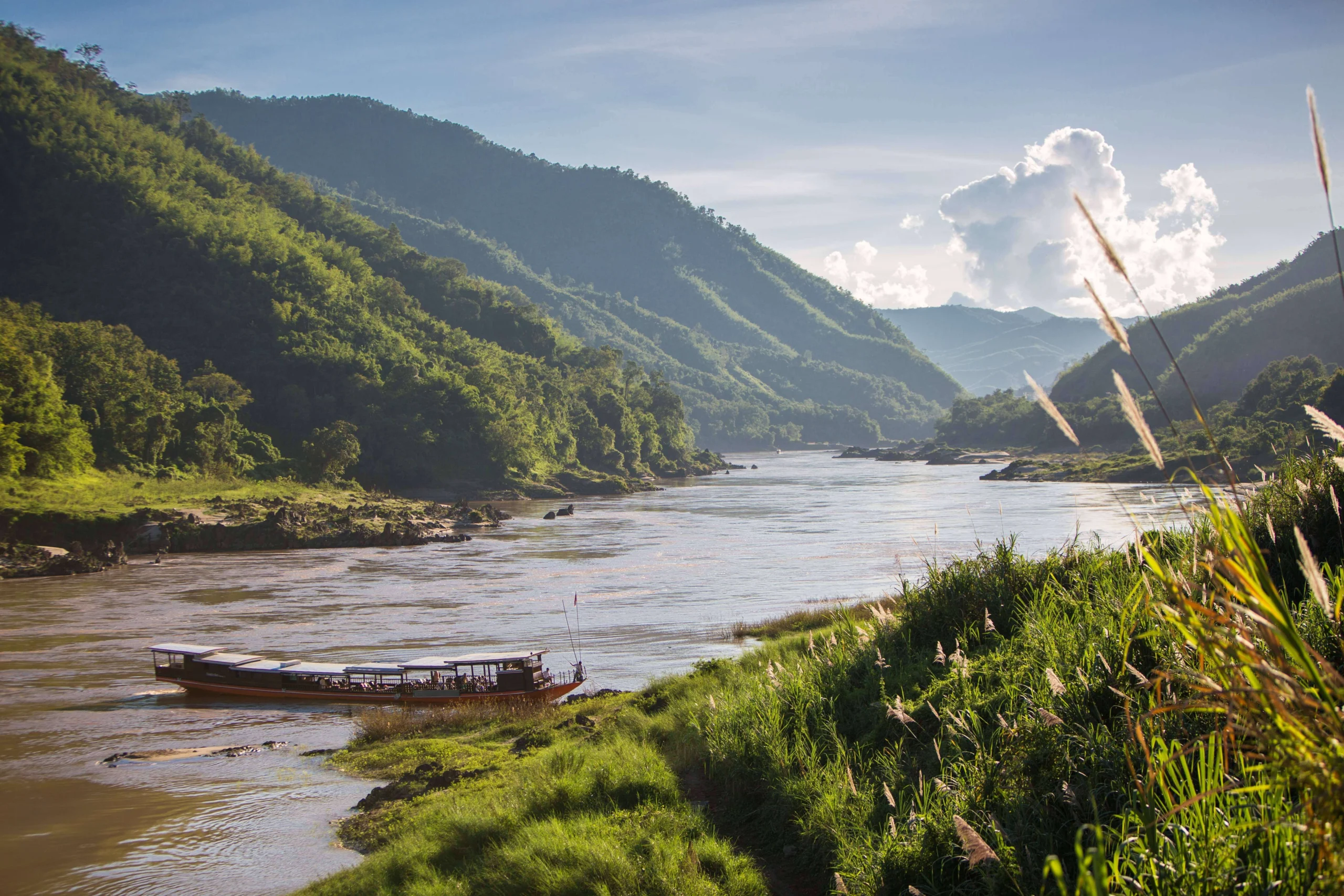 boat on the mekong