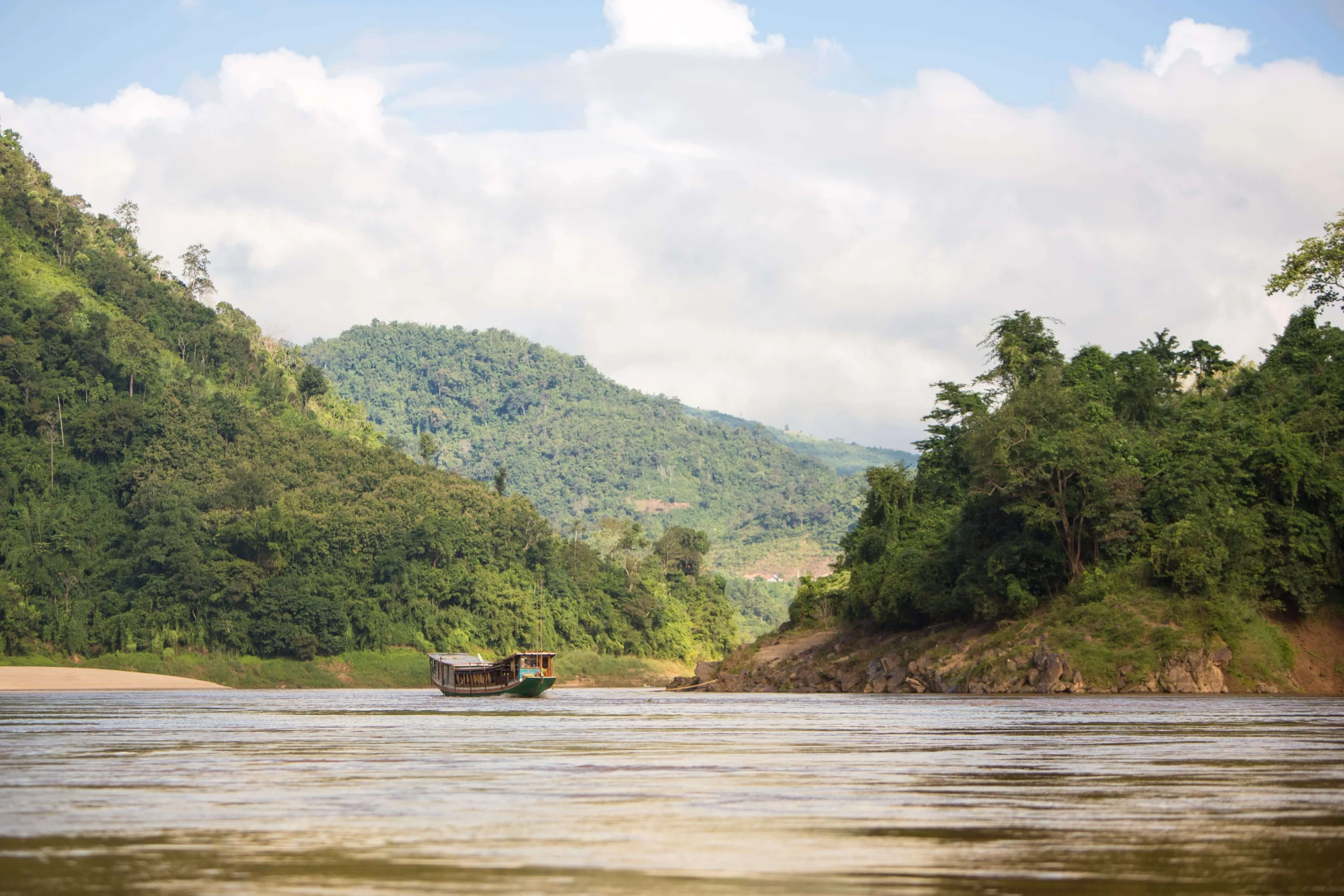 boat on the mekong